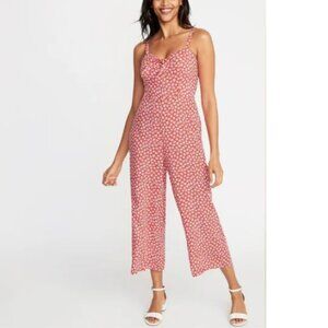 Old Navy Ditsy Floral Tie-Front Cami Jumpsuit Size Small
